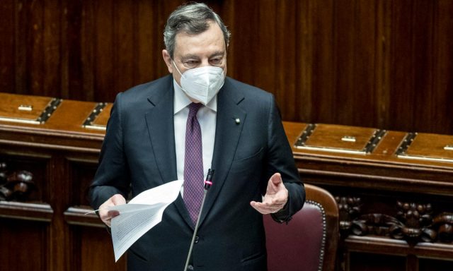 Mario Draghi question time camera energia