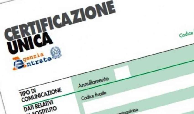 Certificazione Unica Certificazione unica
