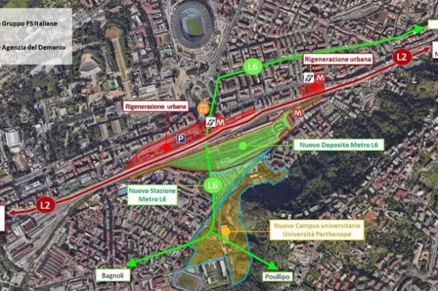 Rigenerazione fuorigrotta stazione fs Campi flegrei