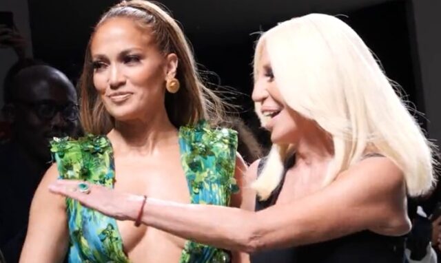 Donatella Versace e Jennifer Lopez
