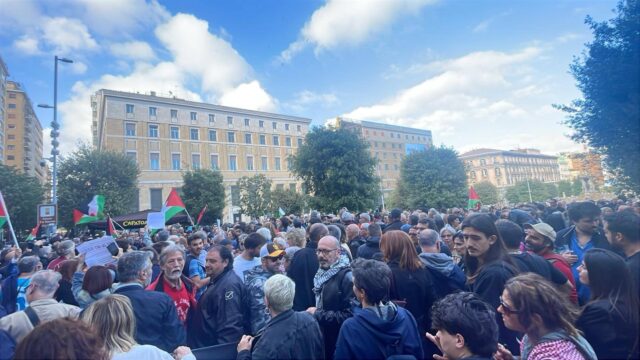 Napoli piazza Municipio Anpi Palestina