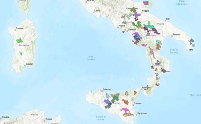 Riabitare il sud mappa comuni