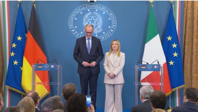 Meloni e Merz: “Italia e Germania oggi più vicine che mai. Una buona notizia per i nostri popoli e per l’Europa” Italia Germania