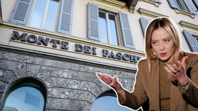 Monte dei Paschi siena Giorgia Meloni