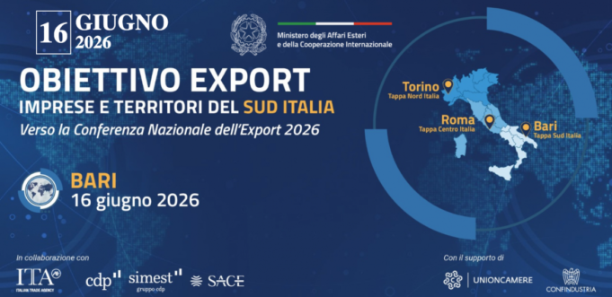 A Bari arriva “Obiettivo Export”: il Sistema Italia accelera sull’internazionalizzazione delle imprese del Sud