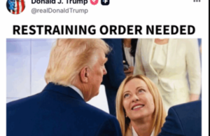 Trump attacca di nuovo Meloni: “Serve un’ordinanza restrittiva”. Nuova tensione alla vigilia del vertice NATO Restraining order needed trump meloni