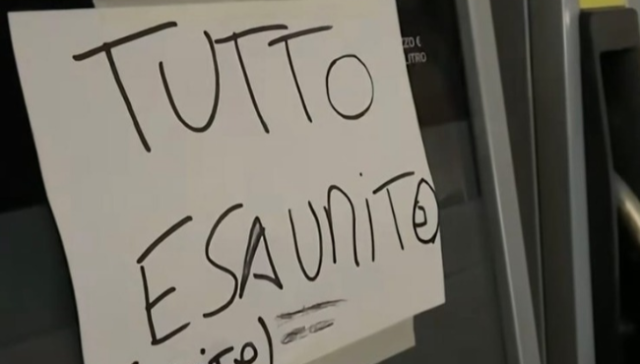 Tutto esaurito gasolio benzinza